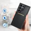MFAOSHI Magnetic Case for Samsung Galaxy S25 Ultra/S25 Plus/S25, Detachable Wallet Card Holder, Slim Leather Case, Black, S25 view 2