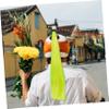 iplusmile Green Straight Ponytail Wig Helmet Accessory with High-Temperature Wire view 3