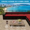 Waterproof Outdoor Sofa Seat Cushion Covers with Zipper, 4-Pack, 50 x 55 x 10 cm (B5) view 2