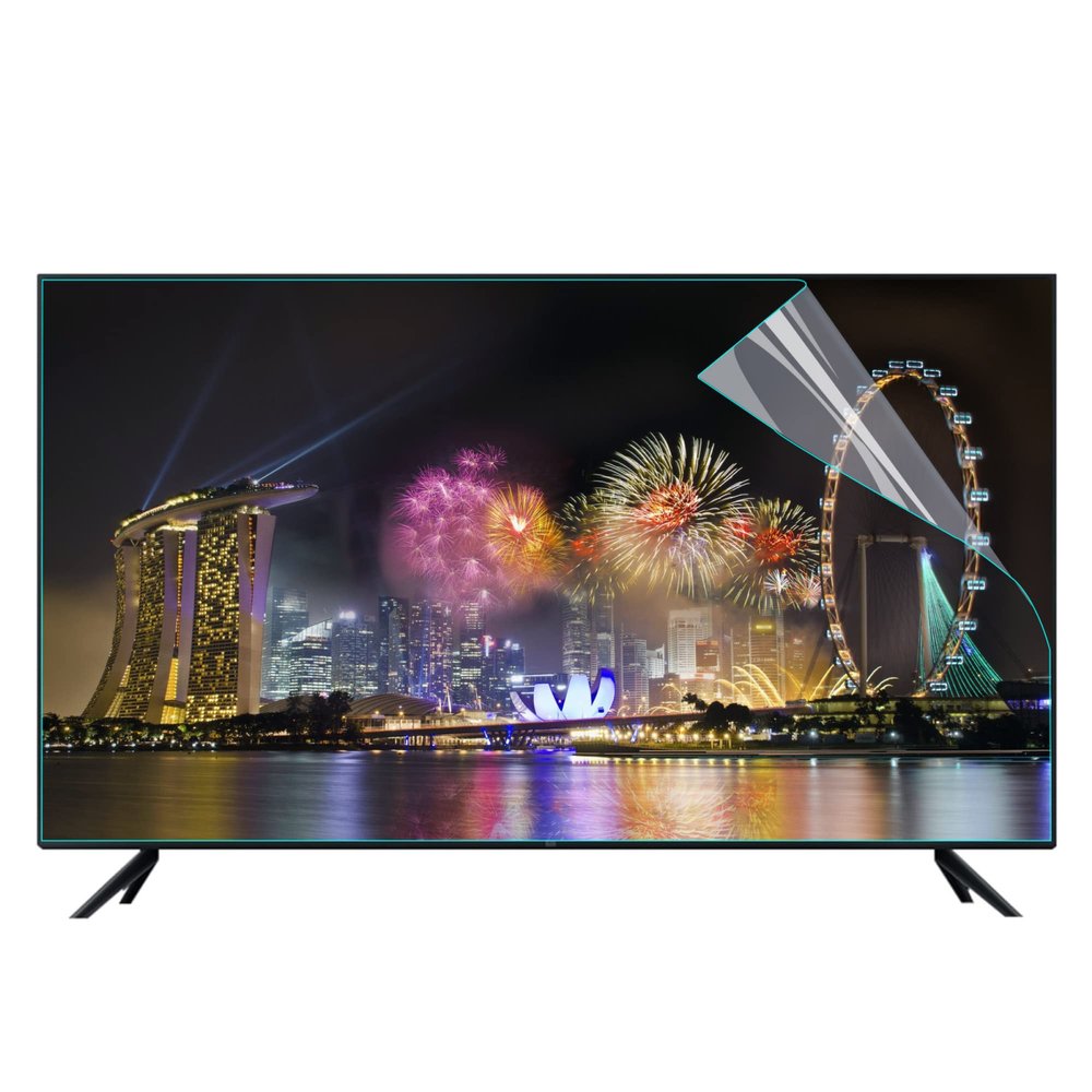 TV Screen Protector Film, 32–99 in, Matte, Blue-Light Protection (49 in, 1075 × 604 mm)