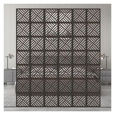 Waterproof Wood-Plastic Hanging Room Dividers for Elegant Home and Office Decor (Black, 60 Pcs)