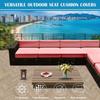 seokor Waterproof Outdoor Sofa Seat Cushion Cover with Zipper, 1-Piece Set, 50 x 50 x 5 cm, B30 view 2