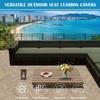 Waterproof Outdoor Sofa Cushion Covers with Zipper, 4-Pack, 50 x 45 x 10 cm view 2
