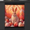 Woltant Easter Bunny Art Egg Magnetic Dishwasher Cover, 23 x 26 in view 1