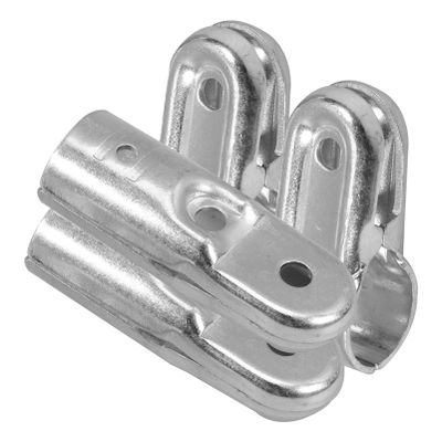 Zerodeko 2-Piece Stainless Steel L-Shaped Pipe Connectors for Handrails and Clothing Rods