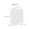 Luxshiny 2-Pack 1 L Flat Plastic Jugs with Lids, White view 2
