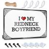 Vintage Metal Sign “Bar Mirrors for Man Cave I Love My Redneck Boyfriend,” 20 x 30 cm view 1
