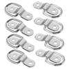 VALICLUD 8-Piece Iron D-Ring Mounting Plates, Silver, for Boat Accessories and Tie-Downs view 1