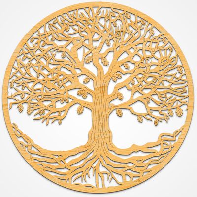 Natura Products Tree of Life Wall Decor, 37/48/70 cm Diameter, Handmade (Oak, Large—70 cm Diameter)