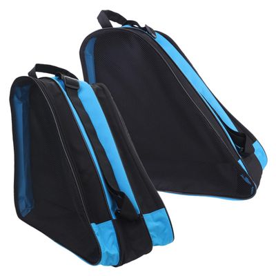 TOYANDONA 2-Pack Oxford Fabric Roller Skate Bags with Zippers, Blue