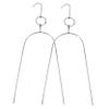 Toyvian 2-Piece Stainless Steel Hanging Grill Skewers, Multifunctional, Heat- and Cold-Resistant view 1