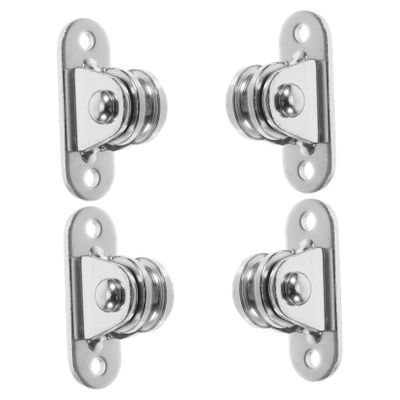 4-Piece Steel Bearing Pulley Blocks, Silver