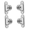 4-Piece Steel Bearing Pulley Blocks, Silver view 1