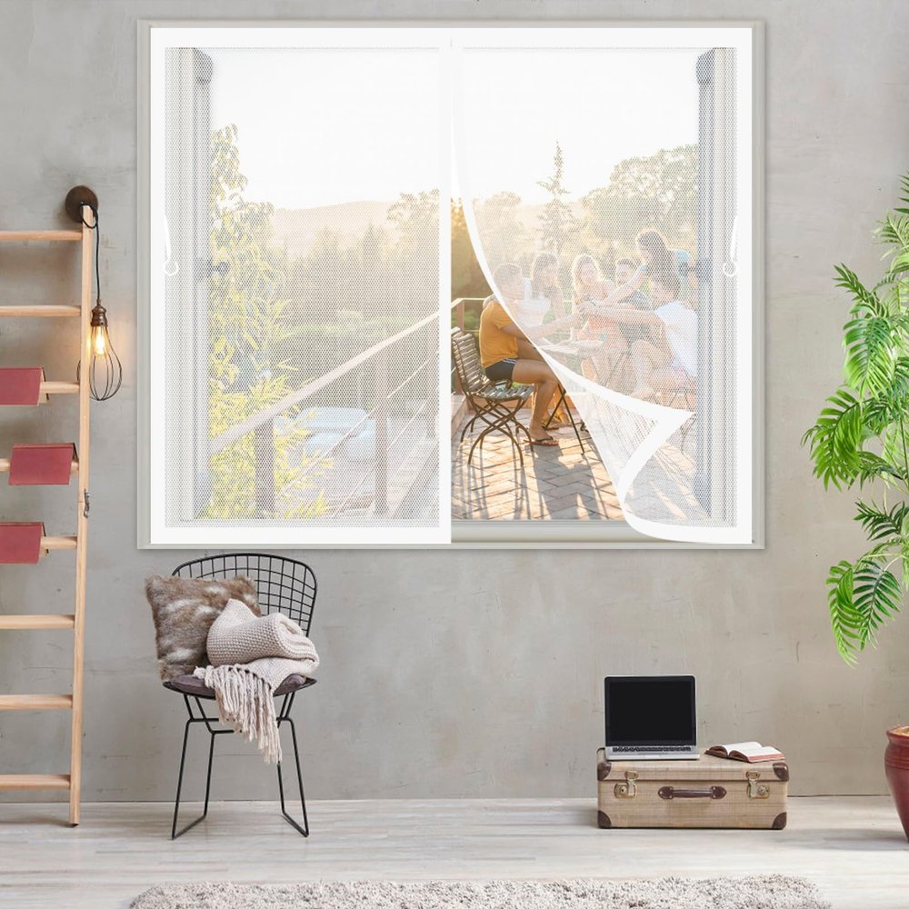 Magnetic Insect Screen Door Curtain, 131 x 230 cm, White