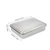 Ciieeo Stainless Steel Tiramisu Baking Pan with Lid, Rectangular, Silver view 2