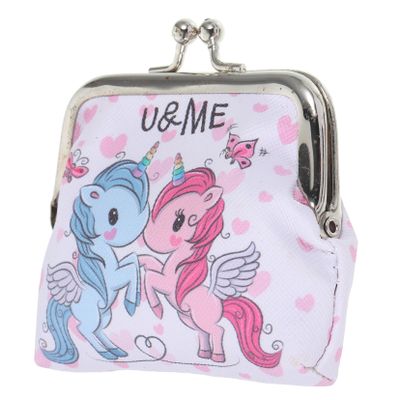 Healeved Cute Unicorn Coin Purse, PVC and Metal, Compact Key Pouch for Women on the Go