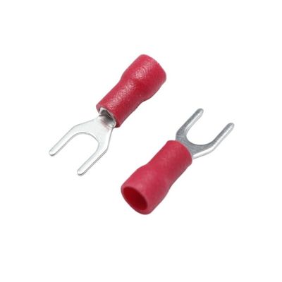 OOYIALET 20-Piece Y/U-Type 6.3 mm Female Pre-Insulated Crimp Terminals for 22–16 AWG / 0.5–1.5 mm² Wire, Imax 19 A