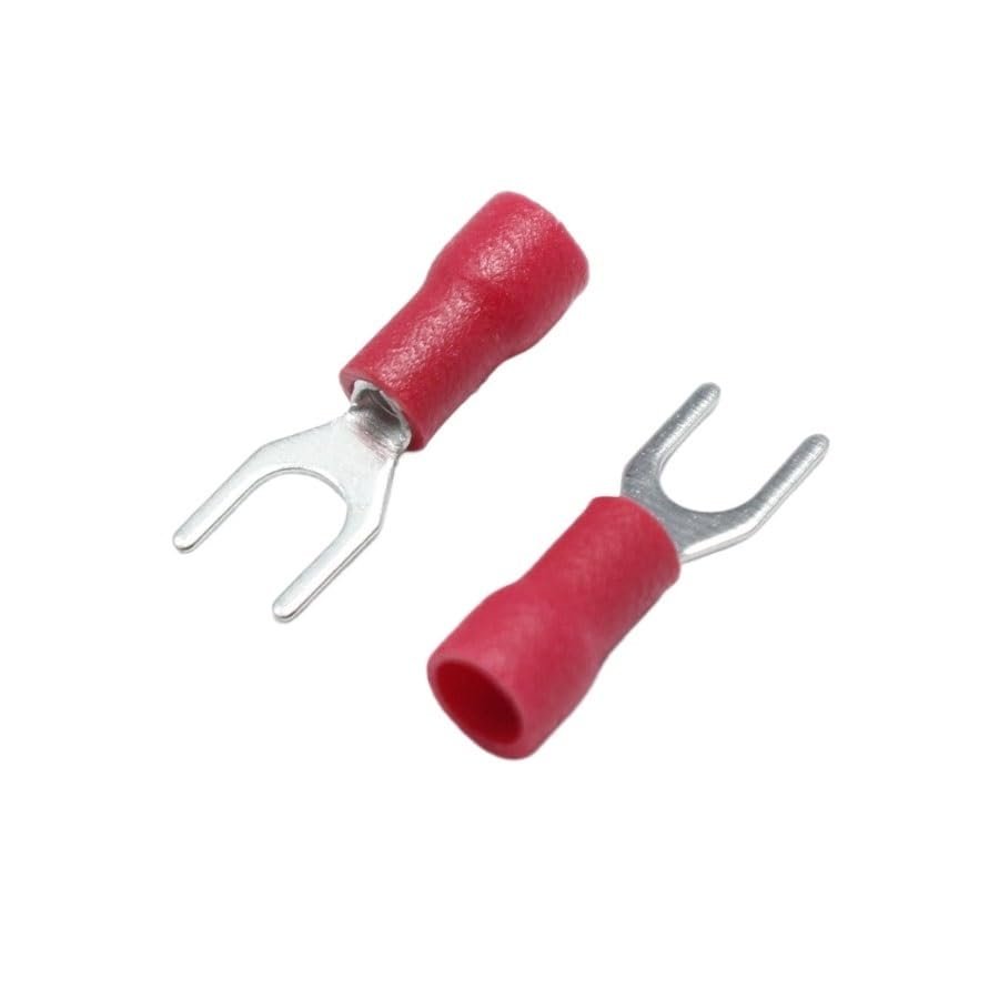 OOYIALET 20-Piece Y/U-Type 6.3 mm Female Pre-Insulated Crimp Terminals for 22–16 AWG / 0.5–1.5 mm² Wire, Imax 19 A