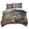 Soft Sand Duvet Cover Set 180 x 200 cm, Snow Landscape Leopard Design view 3