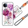 JEZSTHAI Case Compatible with Vivo V50/V50e 5G, Patterned Flexible TPU Silicone Case with Detachable Phone Chain, A02 view 1