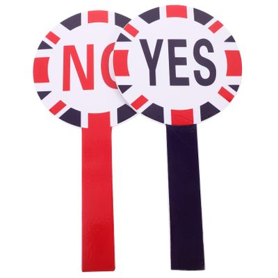Gadpiparty 3 Sets Handheld Yes/No Voting Paddles, Dry-Erase Foam Board