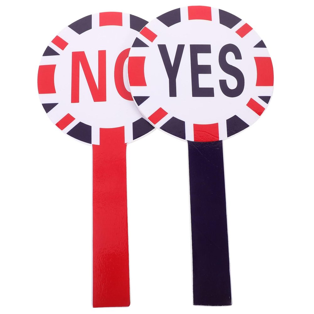 Gadpiparty 3 Sets Handheld Yes/No Voting Paddles, Dry-Erase Foam Board