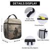 SMAZDFXX Insulated Lunch Bag with Astronaut Design, Bottle Holder and Bento Box Compartment view 2