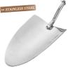 Stainless Steel Weeding Spade with Wood Handle, Silver, for Planting view 3