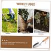 Stainless Steel Weeding Spade with Wood Handle, Silver, for Planting view 4