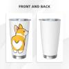 YFSGDLBN Cute Corgi Butt Printed Car Tumbler, 590 ml view 3