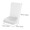 Vaguelly 4-Piece Stretch PU Chair Covers, White view 2
