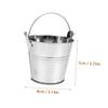 5-Piece Set of Vintage Silver Iron Plant Pots with Handles view 2