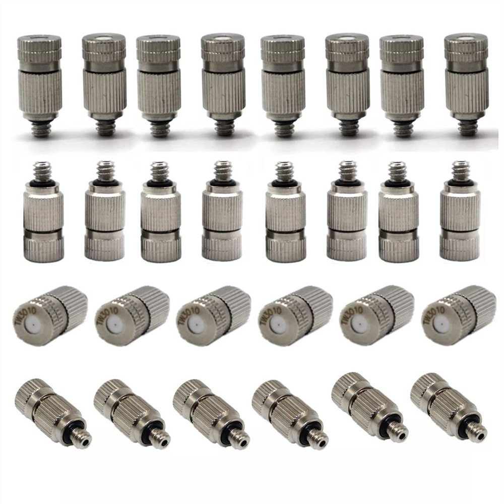 BTYQKZVPM Brass Misting Nozzles, 40-Pack, 10/24 UNC, 0.004–0.039 in Openings