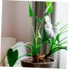 DECOMELODY Green Plant Supports, Lightweight and Durable Iron, 10-Pack, Sturdy Flower Support Stakes for Potted Plants, Garden and Indoor Use view 4