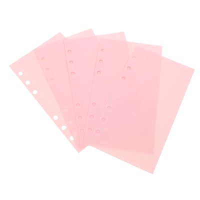 jojofuny A6 PP Budget Dividers, Reusable Transparent Zippered Insert Pockets for Binders