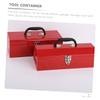 Lurrose Red Cold-Rolled Steel Toolbox with Practical Storage view 4