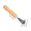 Gadpiparty Stainless Steel Flower Frog Cleaning Rake with Wooden Handle view 2