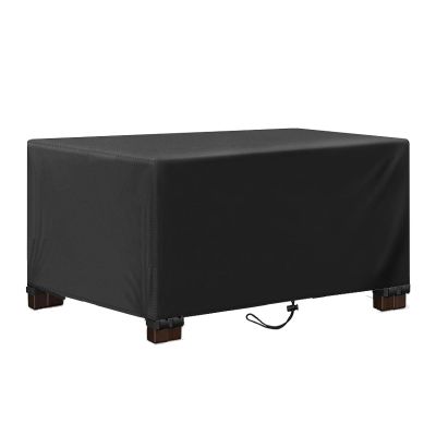 IUCUHE 260 x 190 x 55 cm Outdoor Furniture Cover, 420D Oxford Fabric, Waterproof, Black/Silver
