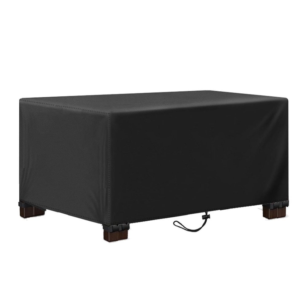 IUCUHE 260 x 190 x 55 cm Outdoor Furniture Cover, 420D Oxford Fabric, Waterproof, Black/Silver
