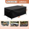 IUCUHE 260 x 190 x 55 cm Outdoor Furniture Cover, 420D Oxford Fabric, Waterproof, Black/Silver view 3