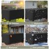 IUCUHE 260 x 190 x 55 cm Outdoor Furniture Cover, 420D Oxford Fabric, Waterproof, Black/Silver view 4