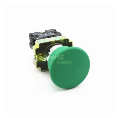 HUJWLBWF Green Momentary Mushroom Push Button Switch, 1 NO, XB2-BC31