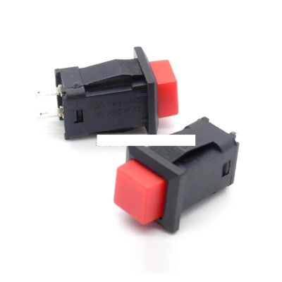 VWWJCCRO 10-Piece DS-429 14 mm 2-Pin Self-Locking Square On/Off Switch, 1 A/250 VAC, 3 A/125 V