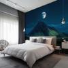 Mountain Night Sky Landscape Photo Wallpaper, Moon Pattern, 250 x 175 cm, A600 view 4