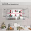 Stainless Steel Wall-Mounted Kitchen Cabinet, Double Door, Adjustable Shelves, Silver, A, 150 x 30 x 70 cm view 3