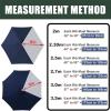 Patio Umbrella Replacement Canopy (2.0–3.5 m) for 6/8 Ribs, UV50+ Wind-Resistant Cover (Q15, 8 ribs, 2.7 m/8.8 ft) view 4