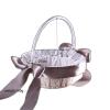 QCKNKMGG Flower Girl Basket with Wedding Ribbon and Lace view 3