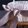 QCKNKMGG Flower Girl Basket with Wedding Ribbon and Lace view 4