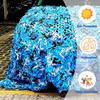 Blue Camouflage Sunshade Net for Hunting, Camping and Decoration, 1 x 5 m view 3