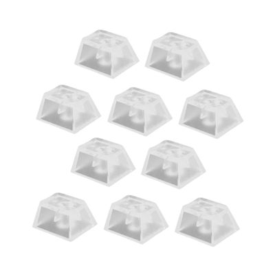 Tofficu 10-Pack Transparent Keycaps for Mechanical Keyboards, R4 Height